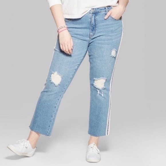 wild fable Denim - Wild Fable Jeans High Rise Kick Flare Stripes NWT